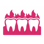 red swollen gums